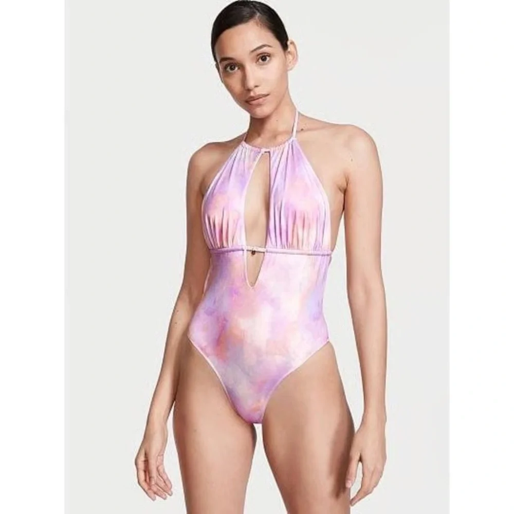 New! Victoria's Secret purple tie dye One Piece Swimsuit 3833